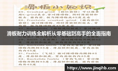 滑板耐力训练全解析从零基础到高手的全面指南